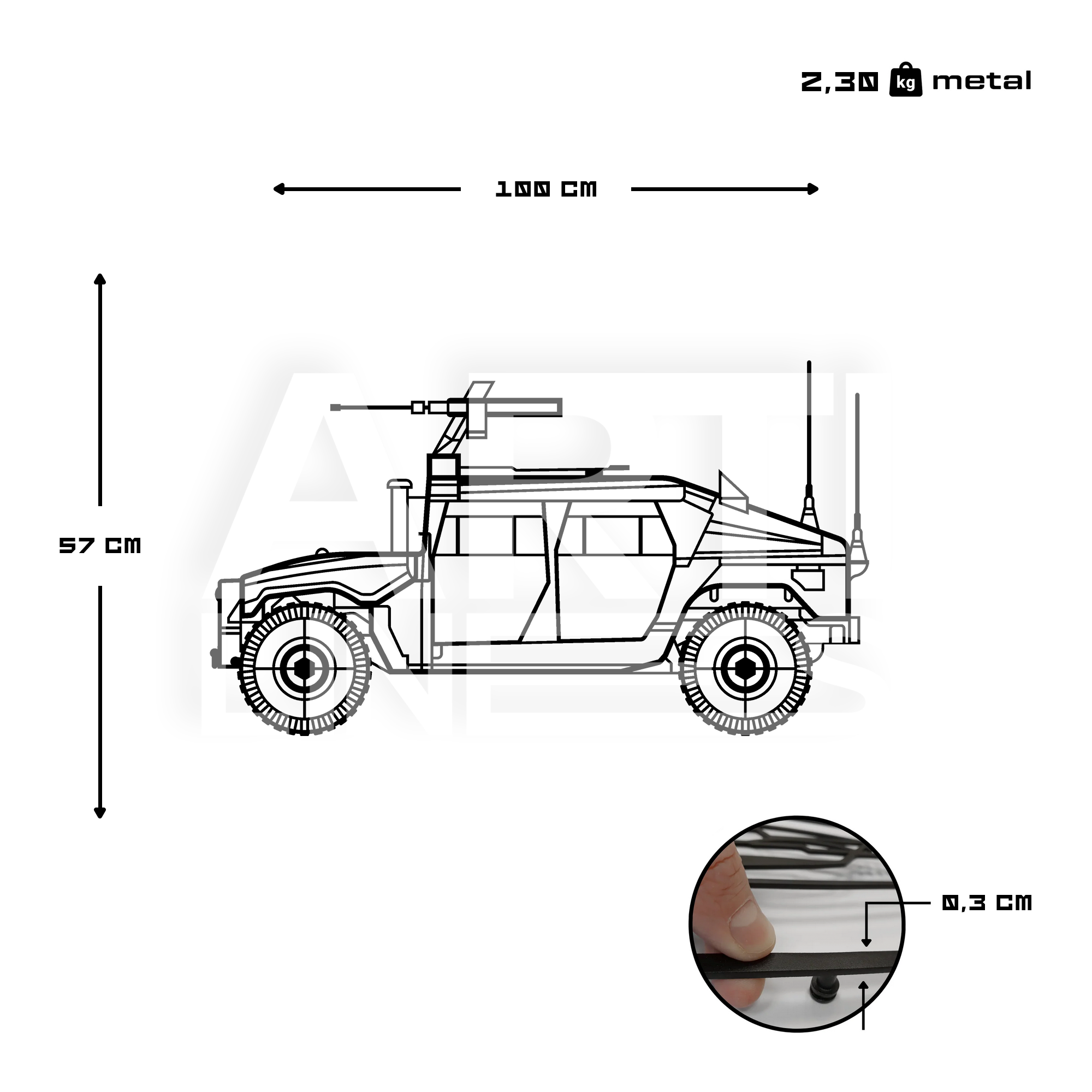 Hochmobiles Mehrzweck-Radfahrzeug (HMMWV)