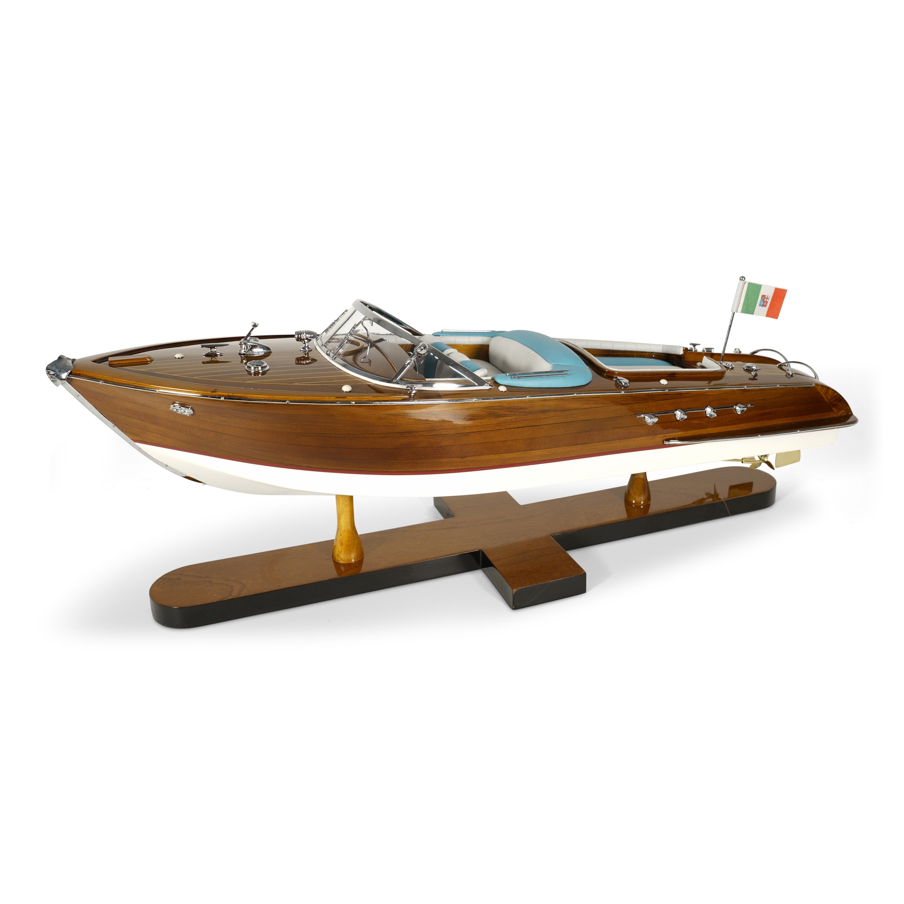 Drewniany Model Motorówki Riva Aquarama (Turkusowa) - ujęcie 6