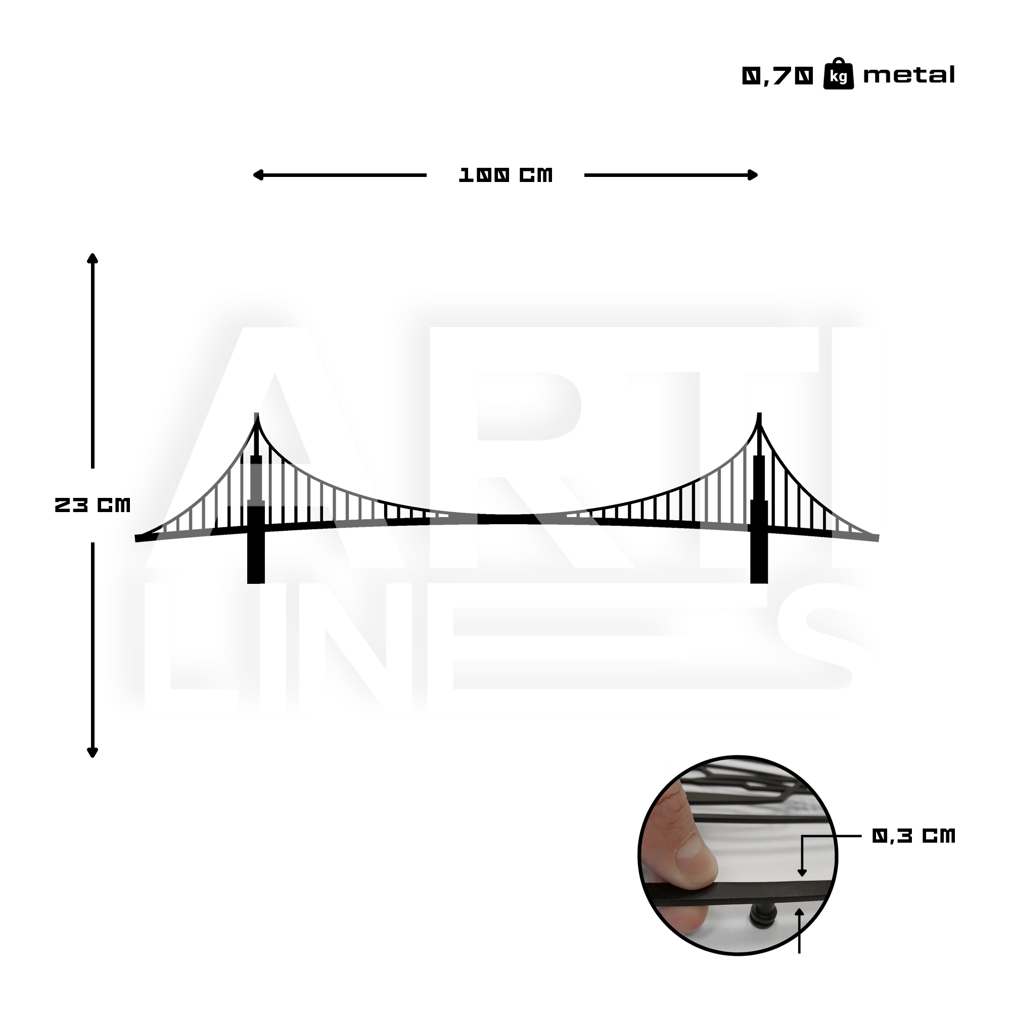 Golden Gate Bridge – 2D-Ansicht