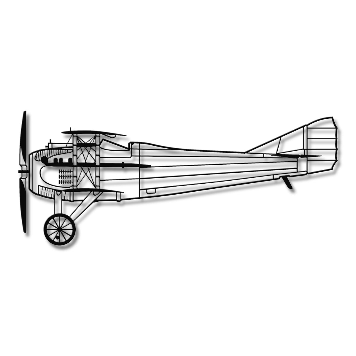 SPAD S.VII – Legendarny myśliwiec z czasów I wojny światowej, stalowy model na ścianę